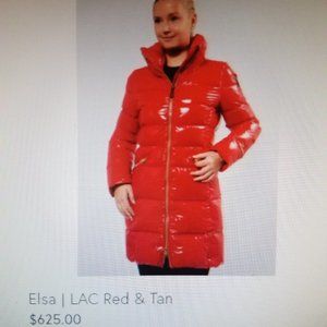Eleven Elfs Elsa Lacquered Red Womens Coat (Size Small)